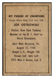 1952 Berk Ross Joe Ostrowski Yankees EX 494642