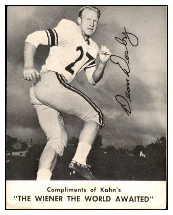 1961 Kahns Football Dean Derby Steelers VG-EX 494655