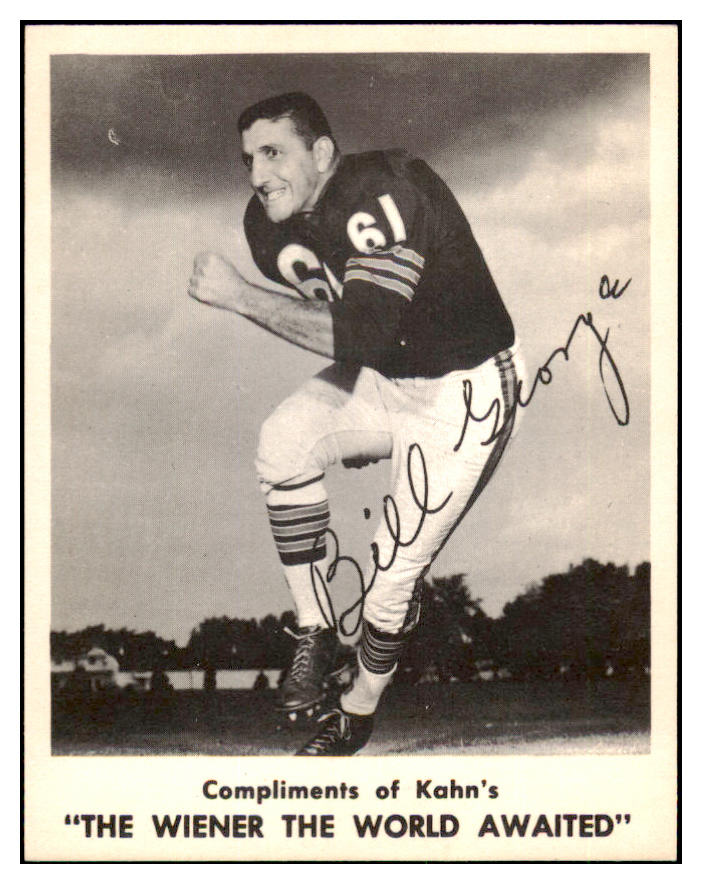 1963 Kahns Football Bill George Bears NR-MT 494661