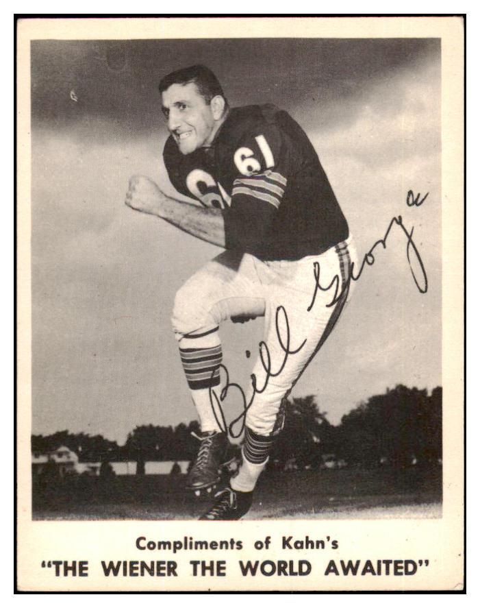 1963 Kahns Football Bill George Bears EX 494662