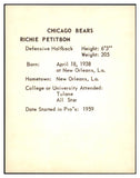 1963 Kahns Football Richie Petitbon Bears EX-MT 494666