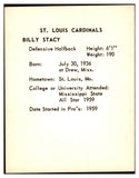 1963 Kahns Football Billy Stacy Cardinals NR-MT 494669