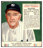 1953 Red Man #001AL Casey Stengel Yankees Good w Tab 494682