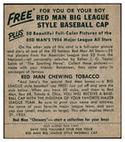 1954 Red Man #021AL Bob Lemon Indians VG-EX w Tab 494700