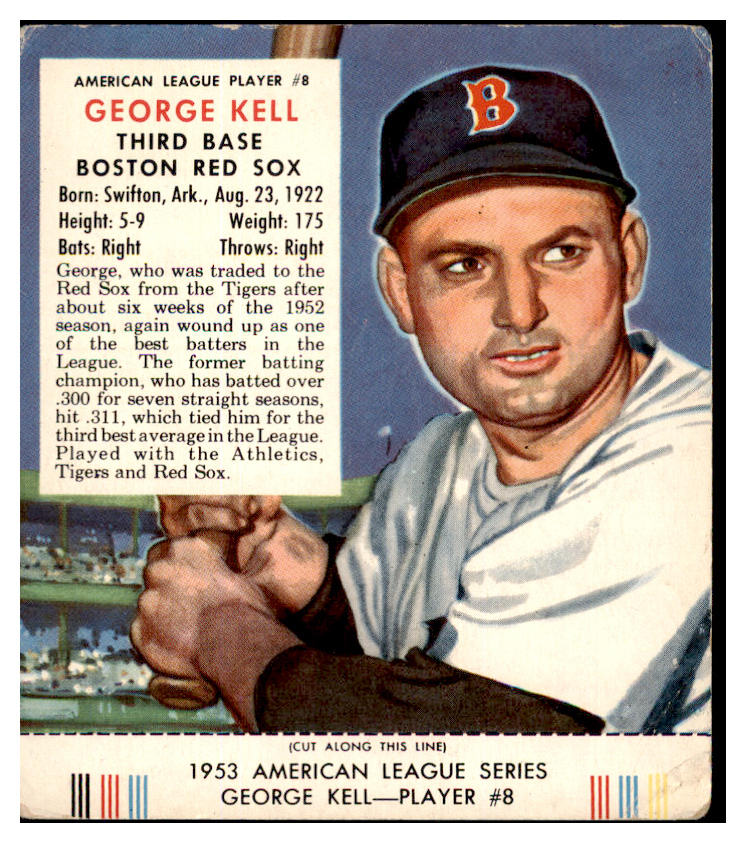 1953 Red Man #008AL George Kell Red Sox GD-VG w Tab 494705