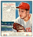 1953 Red Man #011NL Robin Roberts Phillies GD-VG w Tab 494707