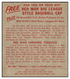 1955 Red Man #013NL Johnny Antonelli Giants EX w Tab 494718