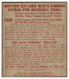 1953 Red Man #011AL Eddie Robinson A's EX w Tab 494720