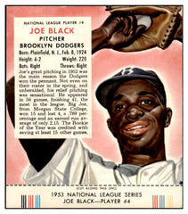 1953 Red Man #004NL Joe Black Dodgers EX w Tab 494723