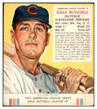 1953 Red Man #009AL Dale Mitchell Indians VG-EX w Tab 494729