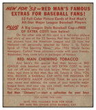 1953 Red Man #013AL Gus Zernial A's VG w Tab 494748
