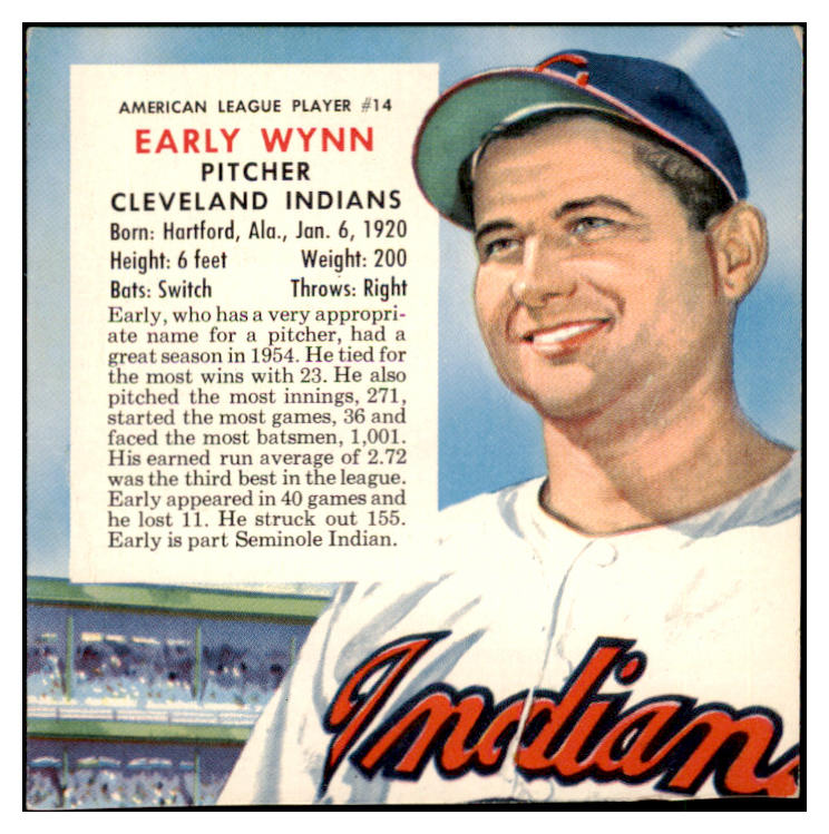 1955 Red Man #014AL Early Wynn Indians GD-VG No Tab 494766