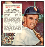 1953 Red Man #021AL Mickey Vernon Senators GD-VG No Tab 494773