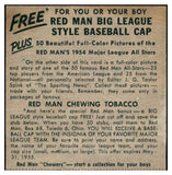 1954 Red Man #012NL Curt Simmons Phillies Good No Tab 494777