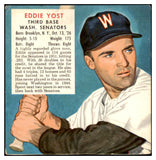 1952 Red Man #025AL Eddie Yost Senators VG No Tab 494788