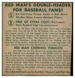 1952 Red Man #025AL Eddie Yost Senators Good No Tab 494797