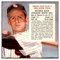 1954 Red Man #003AL Nellie Fox White Sox GD-VG No Tab 494804