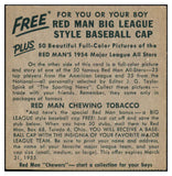 1954 Red Man #002NL Billy Cox Dodgers EX No Tab 494819