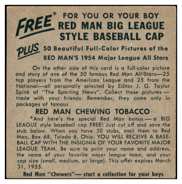 1954 Red Man #009AL Dave Philley A's EX No Tab 494820