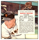 1955 Red Man #025NL Marv Grissom Giants VG-EX No Tab 494827