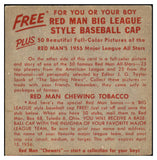 1955 Red Man #015AL Bobby Avila Indians VG-EX No Tab 494832
