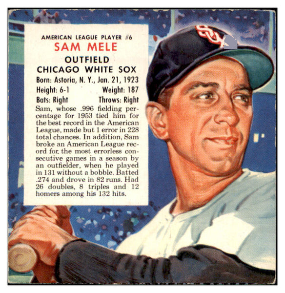 1954 Red Man #006AL Sam Mele White Sox VG-EX No Tab 494836