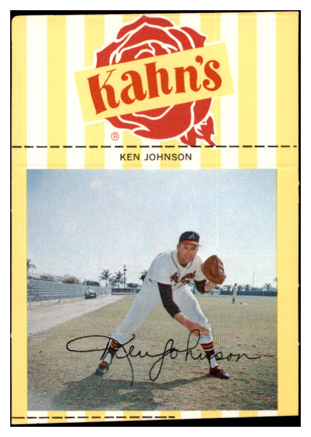 1967 Kahns Baseball Ken Johnson Braves NR-MT 494849