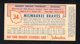 1954 Johnston Cookies #034 Bobby Thomson Braves EX-MT 494863