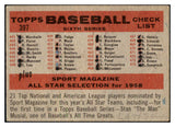 1958 Topps Baseball #397 Detroit Tigers Team VG-EX Marked Numerical 494870