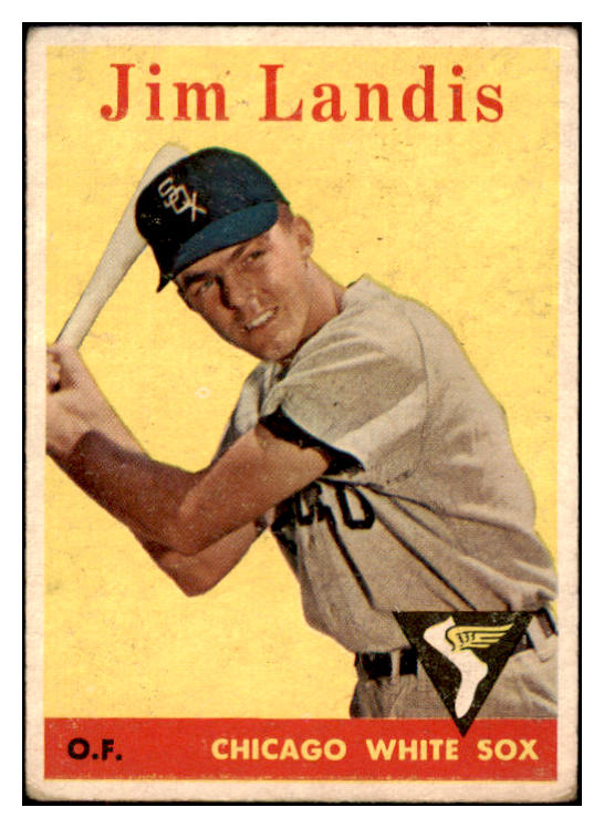 1958 Topps Baseball #108 Jim Landis White Sox VG Yellow Letter 494881