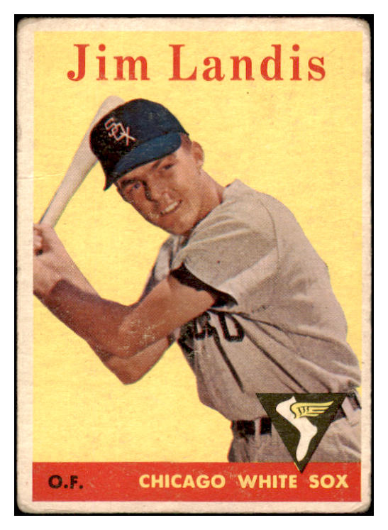 1958 Topps Baseball #108 Jim Landis White Sox GD-VG Yellow Letter 494884