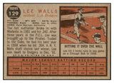 1962 Topps Baseball #129 Lee Walls Dodgers EX Variation 494902