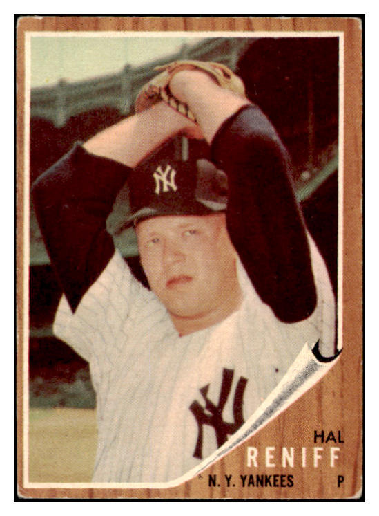 1962 Topps Baseball #139 Hal Reniff Yankees VG-EX Variation 494921