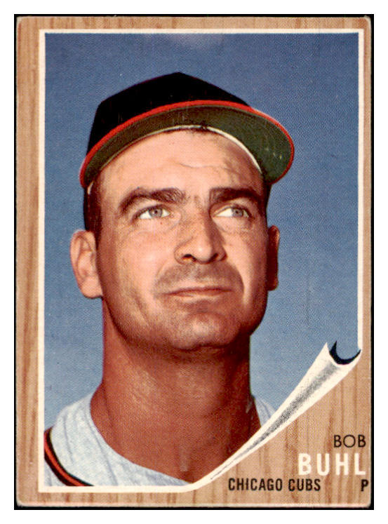 1962 Topps Baseball #458 Bob Buhl Cubs VG-EX Variation 494926