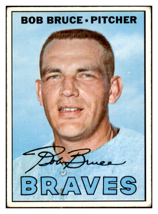 1967 Topps Baseball #417 Bob Bruce Braves VG-EX Variation 494941