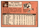 1969 Topps Baseball #047 Paul Popovich Dodgers VG-EX Variation 494945