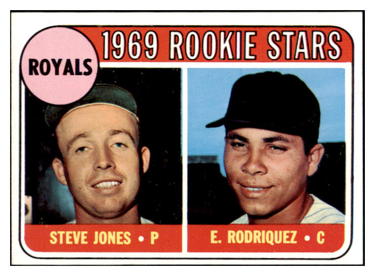 1969 Topps Baseball #049 Ellie Rodriguez Royals EX-MT Variation 494947