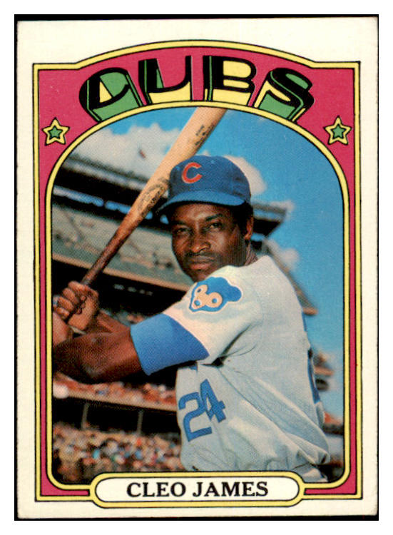 1972 Topps Baseball #117 Cleo James Cubs EX Variation 494958