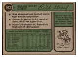 1974 Topps Baseball #102 Bill Greif Padres EX-MT Variation 494967