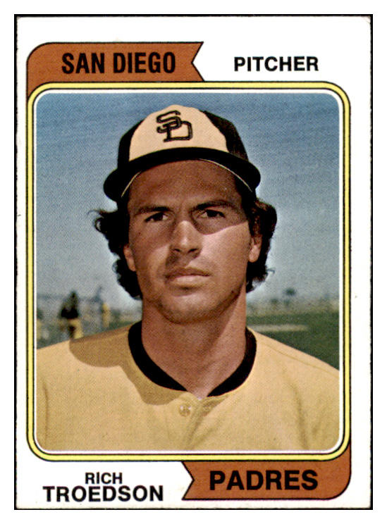 1974 Topps Baseball #077 Rich Troedson Padres EX Variation 494980