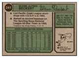 1974 Topps Baseball #241 Glenn Beckert Padres EX Variation 494984