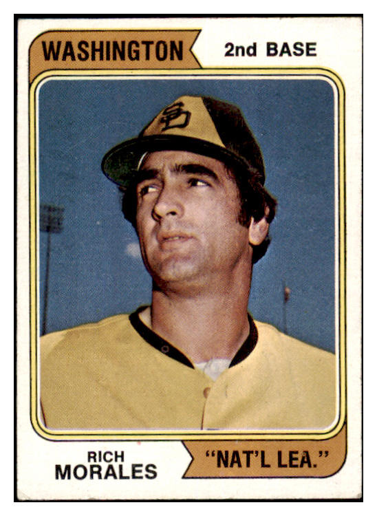 1974 Topps Baseball #387 Rich Morales Padres VG-EX Variation 494997