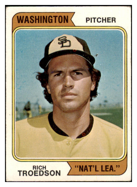 1974 Topps Baseball #077 Rich Troedson Padres VG Variation 494998