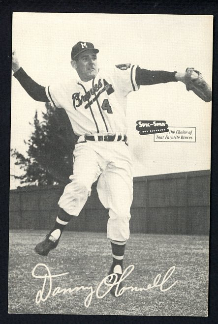 1954-56 Spic And Span Danny O'Connell Braves EX-MT 495048