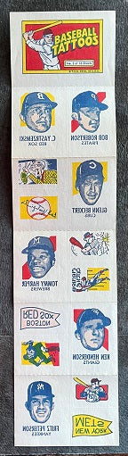 1971 Topps Baseball Tattoo Sheet #002 Carl Yastrzemski Mets Pennant EX 495067