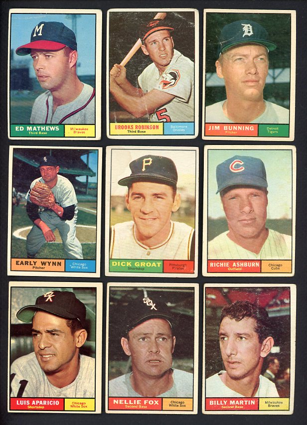 1961 Topps Set Lot 126 Diff Bargain Grade Robinson Fox 495116
