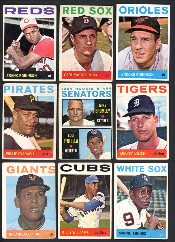 1964 Topps Set Lot 118 Diff Bargain Grade Yastrzemski Cepeda 495166