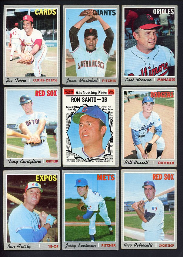1970 Topps Set Lot 232 Diff Bargain Grade Marichal Santo 495233
