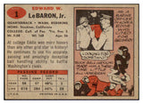 1957 Topps Football #001 Eddie Lebaron Washington VG-EX 495238