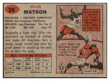 1957 Topps Football #026 Ollie Matson Cardinals EX-MT 495244